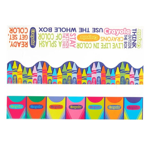 Authentic Crayola 36pc Decorative Trim Papers, NEW IN PACKAGE - Picture 4 of 7